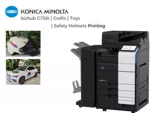 Imprimare cu căști de protecție bizhub C750i