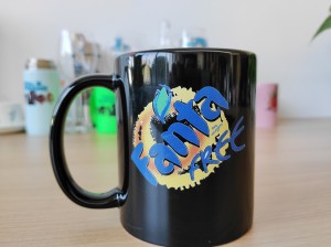 oki ES 9542 白碳粉 黑色马克杯