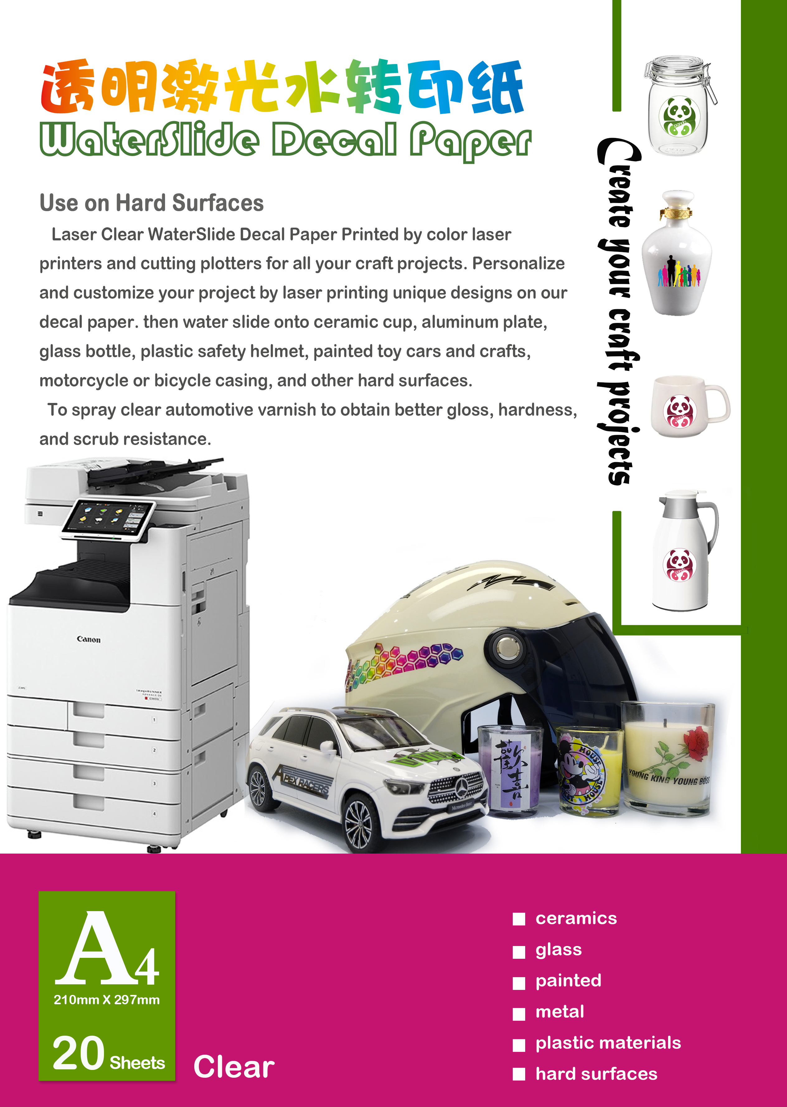 Waasserrutsch Decal Pabeier kloer