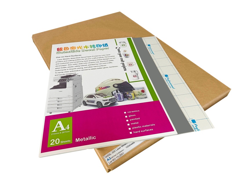 water slide decal paper metallic 3